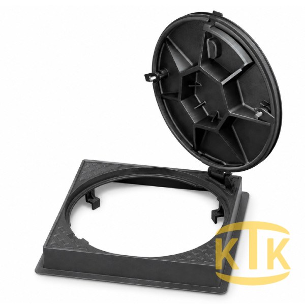 Cast Iron Round Square Çerçeveli Manhole Cover Set Ø600 mm (DKT.600-D6)