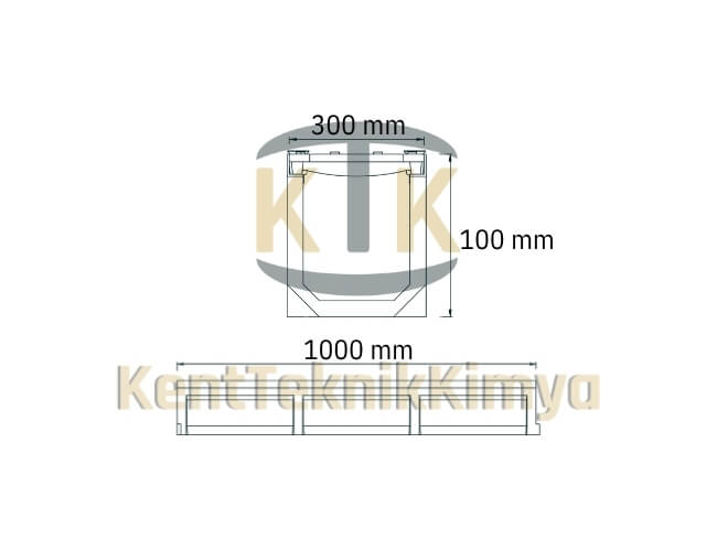 Polimer Drenaj Kanalı 300x1000x100 mm - Kent Teknik Kimya