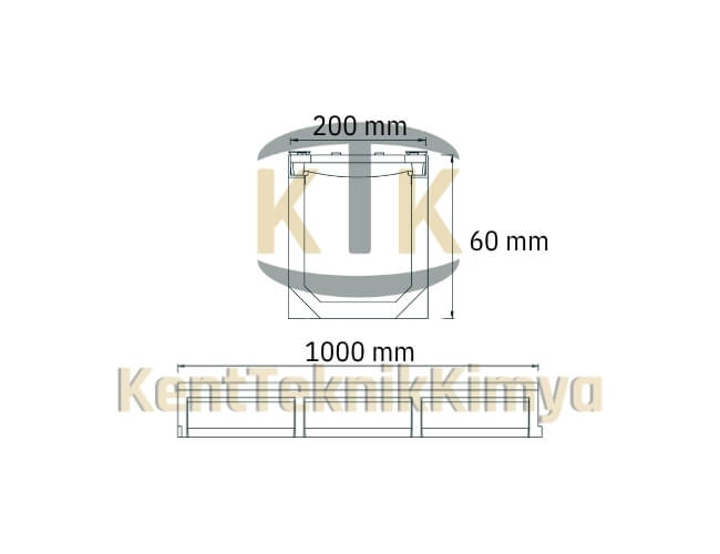 Kompozit Drenaj Kanalı 200x1000x60 mm - Kent Teknik Kimya