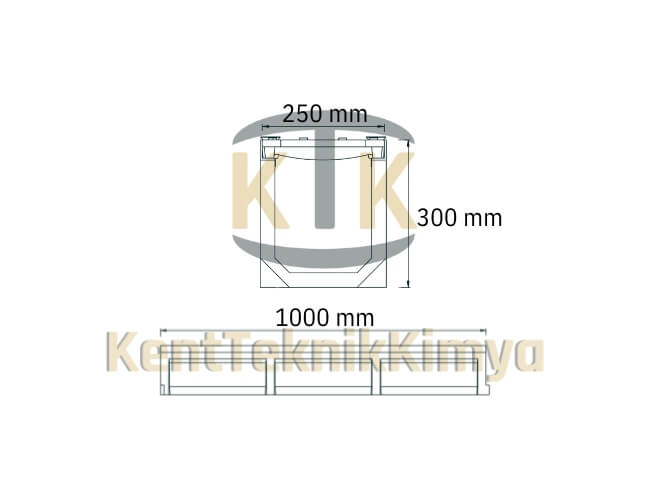 Polimer Drenaj Kanalı 250x1000x300 mm - Kent Teknik Kimya