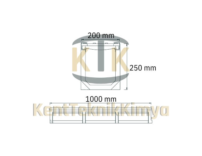 Kompozit Drenaj Kanalı 200x1000x250 mm - Kent Teknik Kimya